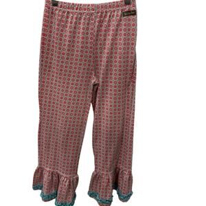 Matilda Jane Girls’ Ruffle Pants Pink Floral Size 8 Spring 2016 Happy & Free